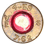 .30 Carbine Ball  France VE 4-59 S 7,62 head view.