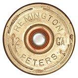 12 Gauge MBA Stinger New Primed Empty  United States 12 REMINGTON GA PETERS head view.