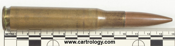 .50 BMG Ball  United Kingdom RA 1941 .50 CAL Z profile view.