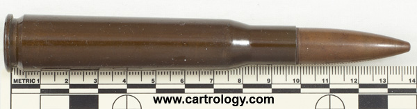 .50 BMG Ball  United Kingdom  profile view.