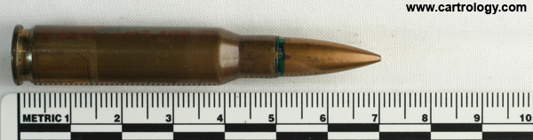 7.62mm NATO Ball DM41 West Germany 7.62x51 MS 109-59 profile view.