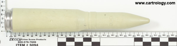 20 x 102mm Dummy M51A4N United States  profile view.
