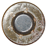 7.62 x 45 mm Ball  Czechoslovakia ZV 64 head view.