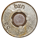 7.62 x 45 mm Ball  Czechoslovakia bxn 1 53 head view.