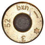 7.62 x 45 mm Ball  Czechoslovakia bxn - * 3 52 head view.