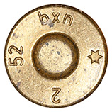 7.62 x 45 mm Ball  Czechoslovakia bxn* 2 52 head view.