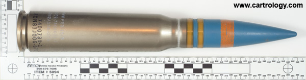 30 x 173mm GAU-8/A TP PGU-15/B United States  profile view.