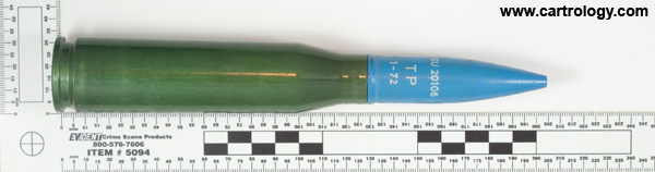 20 x 128mm Oerlikon TP  Switzerland 936 Oe 70 (PSW) (on primer assembly) 212-71 Oe . profile view.