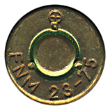 7.62mm NATO AP  Portugal ⊕ FNM 23-75 head view.