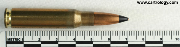 7.62mm NATO AP  Portugal ⊕ FNM 23-75 profile view.