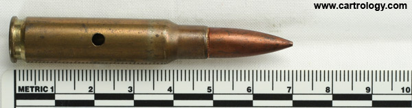7.62mm pre-NATO Intermediate Case Dummy T70E? United States F A * 48 profile view.