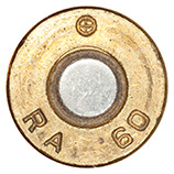 7.62mm NATO Ball (Match)  United States ⊕ RA 60 head view.