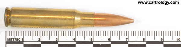 7.62mm NATO Ball (Match)  United States W-W SUPER 308 WIN profile view.