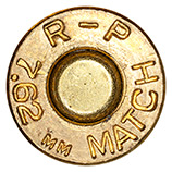 7.62mm NATO Ball (Match)  United States R-P 7.62mm MATCH head view.