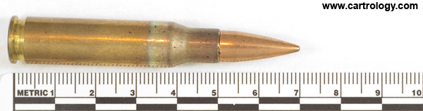 7.62mm NATO Ball (calibration) M59 United States ⊕ FA 55 profile view.