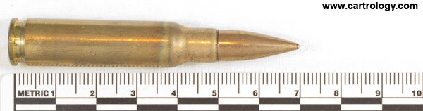 7.62mm NATO Ball L2A2 United Kingdom ⊕ 61 K L2A2 profile view.