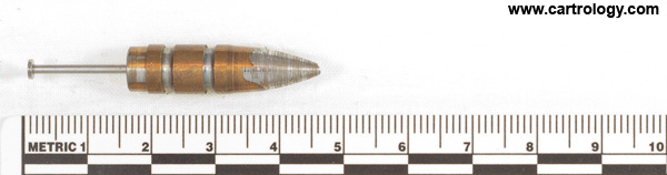 7.62mm Liquid Propellant Ball  United States  profile view.