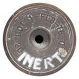 20 x 110mm USN Dummy  Argentina LOT 1-FLB-76 20MM MK5 MOD0 (white paint) INERT head view.
