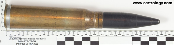 20 x 110mm USN Inert  United States F A 51 profile view.