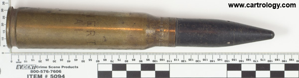 20 x 110mm USN Inert  United States  profile view.