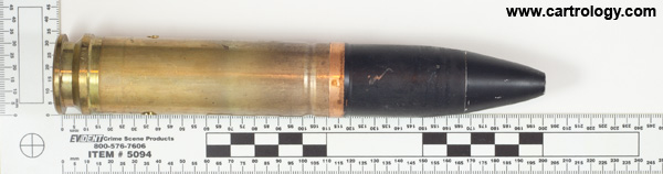30 x 111mm B TP  Belgium  profile view.