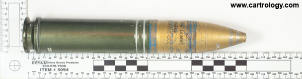 30 x 113mm B Dummy XM848 United States  profile view.