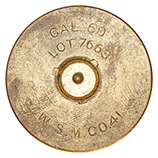 .60/.50 Dummy  United States CAL. .60 LOT 7663 W.S.M.CO.41 head view.