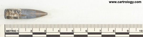 7.62mm pre-NATO Intermediate Case Ball  United States  profile view.