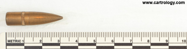 7.62mm pre-NATO Intermediate Case API FAT4E7 United States  profile view.