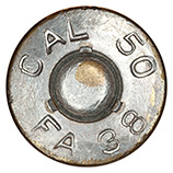 .50 BMG Dummy  United States CAL 50 FA 38 head view.