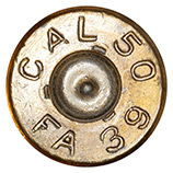 .50 BMG Dummy M2 United States CAL 50 FA 39 head view.