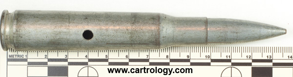 .50 BMG Dummy M2 United States F A 40 profile view.