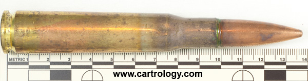 .50 BMG Ball M33 United States L . C 1 . 2 profile view.