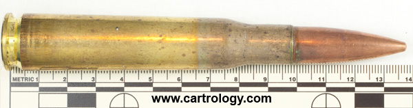 .50 BMG Ball M33 United States L . C 1 . 3 profile view.