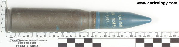 20 x 102mm Dummy M51E8 United States  profile view.