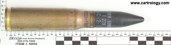 20 x 102mm Dummy T228 United States  profile view.