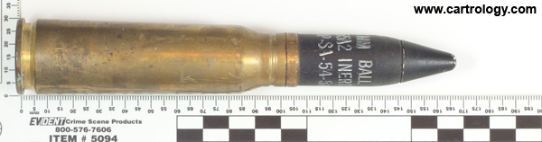 20 x 102mm Inert M55A2 United States  profile view.