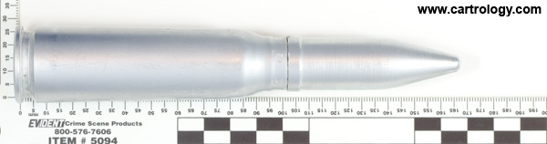 20 x 102mm Dummy  United States  profile view.