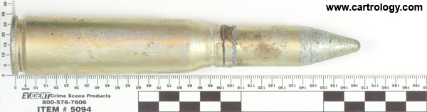 20 x 102mm Dummy M51A1B1 United States  profile view.