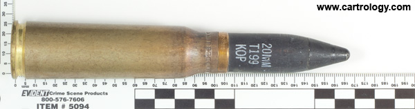 20 x 102mm TP T199 United States  profile view.