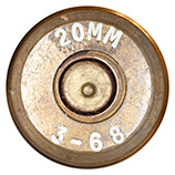 20 x 110mm RB BL&P  Unknown 20MM 3-68 head view.