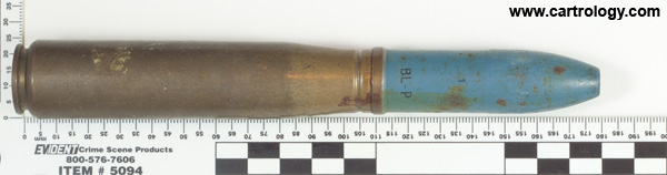 20 x 110mm RB BL&P  Unknown 20MM 3-68 profile view.