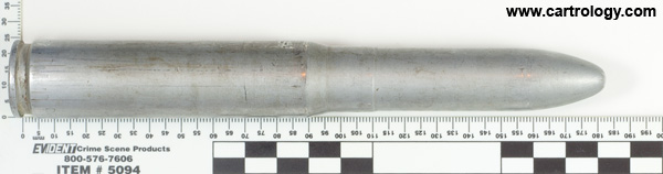 20 x 110mm HS Dummy  United Kingdom 20MM 53 JES profile view.