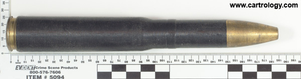 20 x 110mm HS Dummy  Yugoslavia МБЛ-79 20MM M55 profile view.