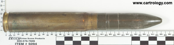 20 x 110mm HS Break-Up  United States 20MM M21A1 WBA 1951 profile view.