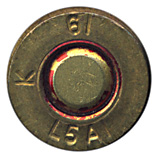 7.62mm NATO Tracer #15 United Kingdom K 61 L5A1 head view.