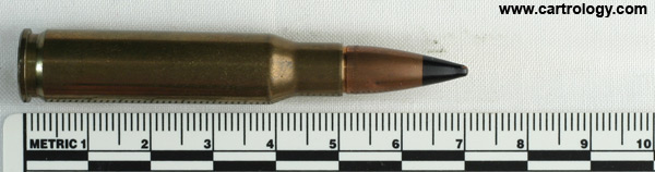 7.62mm NATO AP T93E2 United States F A 52 profile view.