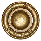 6.5 x 52mm Carcano Ball  Italy T.M. B-36 head view.