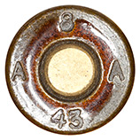 7.5 x 55mm Schmidt-Rubin Blank M1911 Switzerland A 8 A 43 head view.