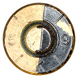 6.5 x 55mm Mauser Tracer (Low Velocity)  Sweden 5 / K / 9 /  / head view.